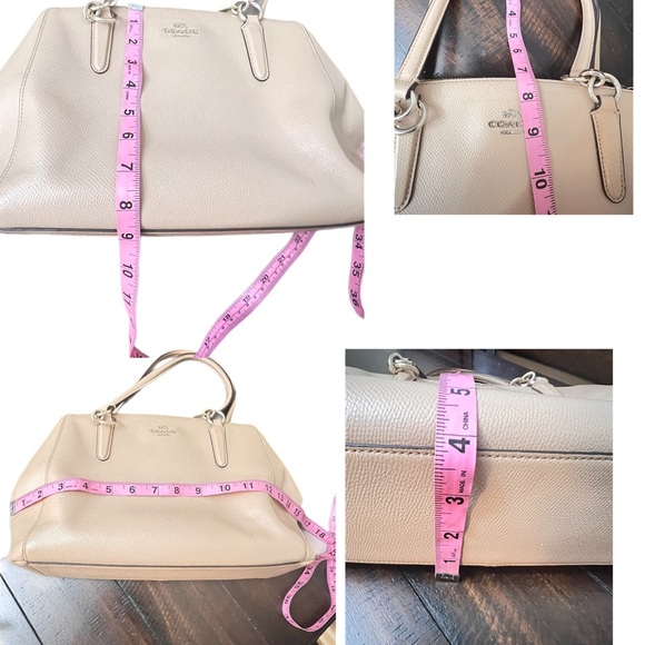 Authentic Coach F36637 Cream Leather Tote Bag AS IS - Picture 15 of 16